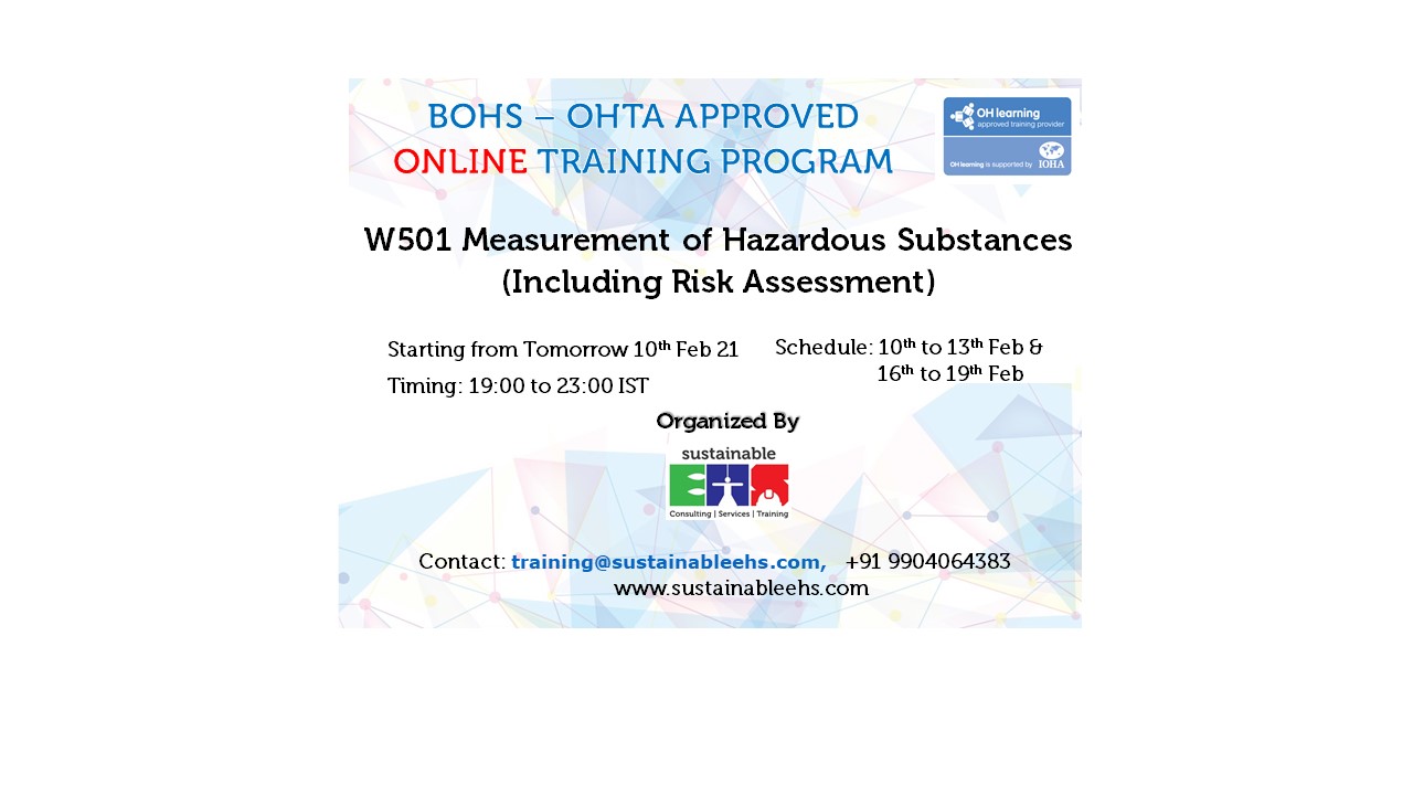 OHTA-BOHS W501 Measurement of Hazardous Substances